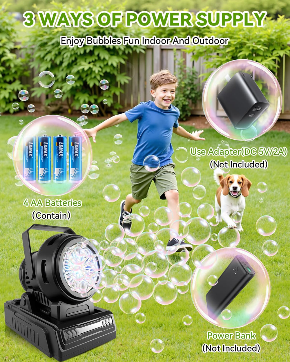 Kizmore Bubble Solution Included helps you start right away.