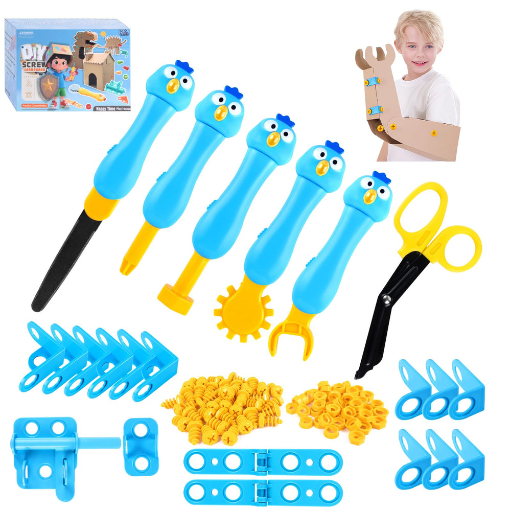 Kizmore Cardboard Cutter kids toolset enables creative construction play.