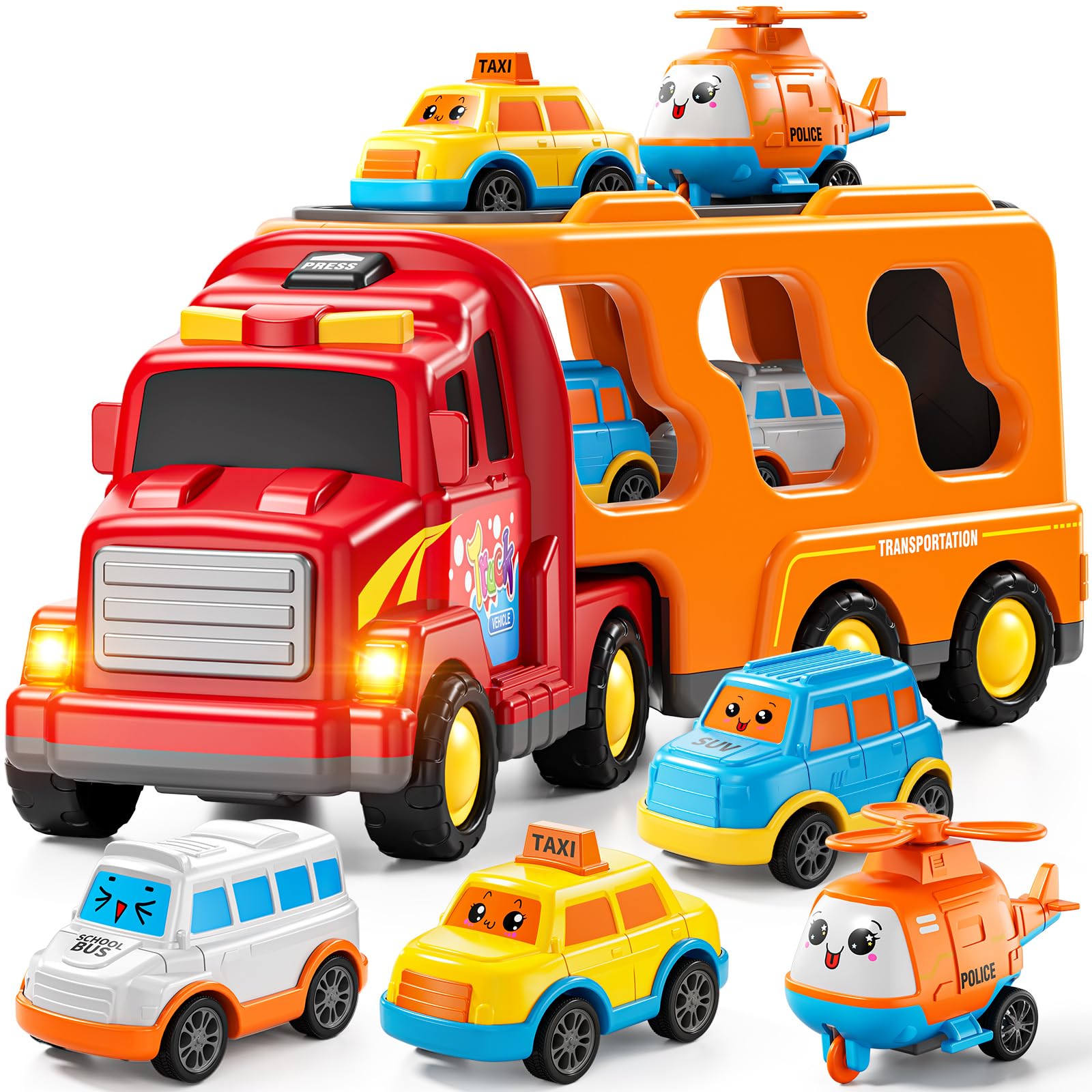 KIZONLY 5in1 transport truck for toddlers sparks imaginative play