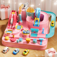 KIZONLY car race track toy assembly for easy setup and play.