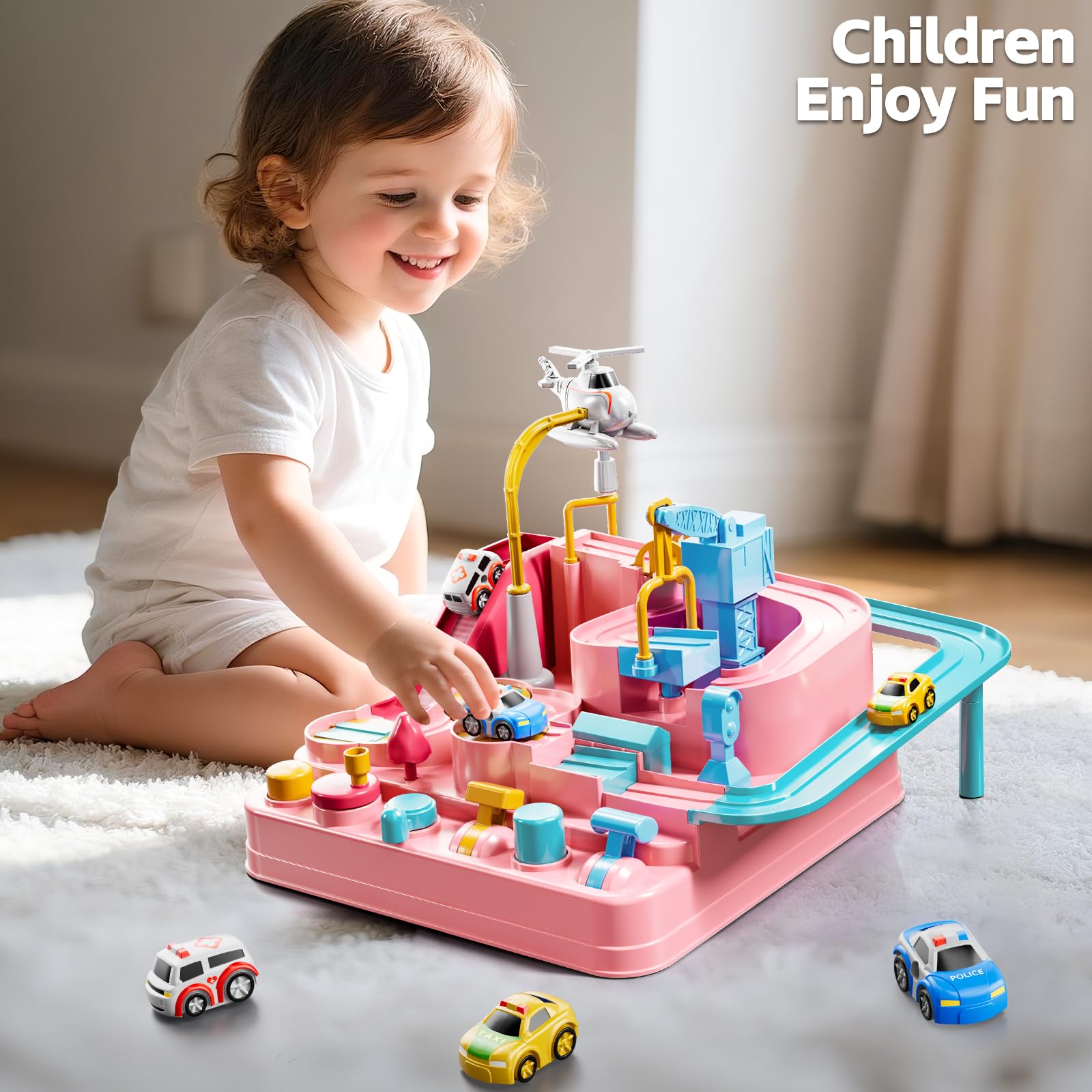 KIZONLY color-coded obstacles highlight color recognition during play.