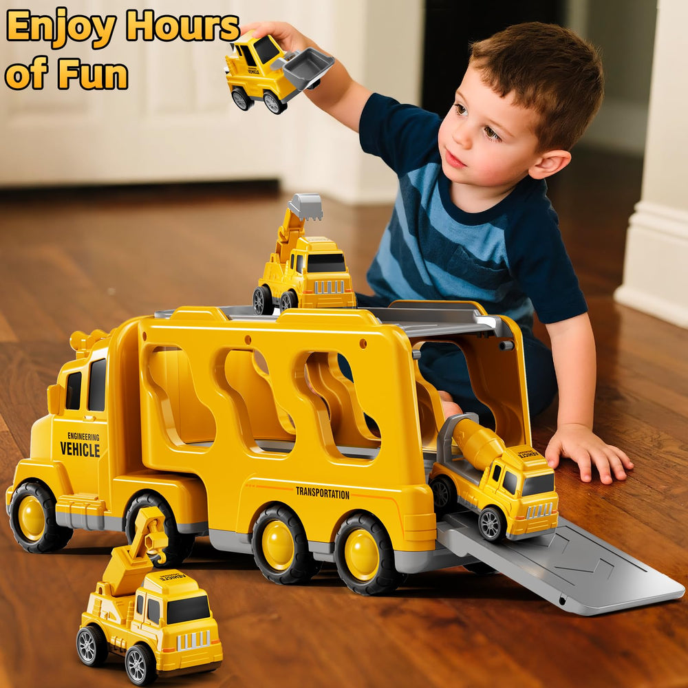 KIZONLY pushdozer; smooth wheels for easy push-along fun.