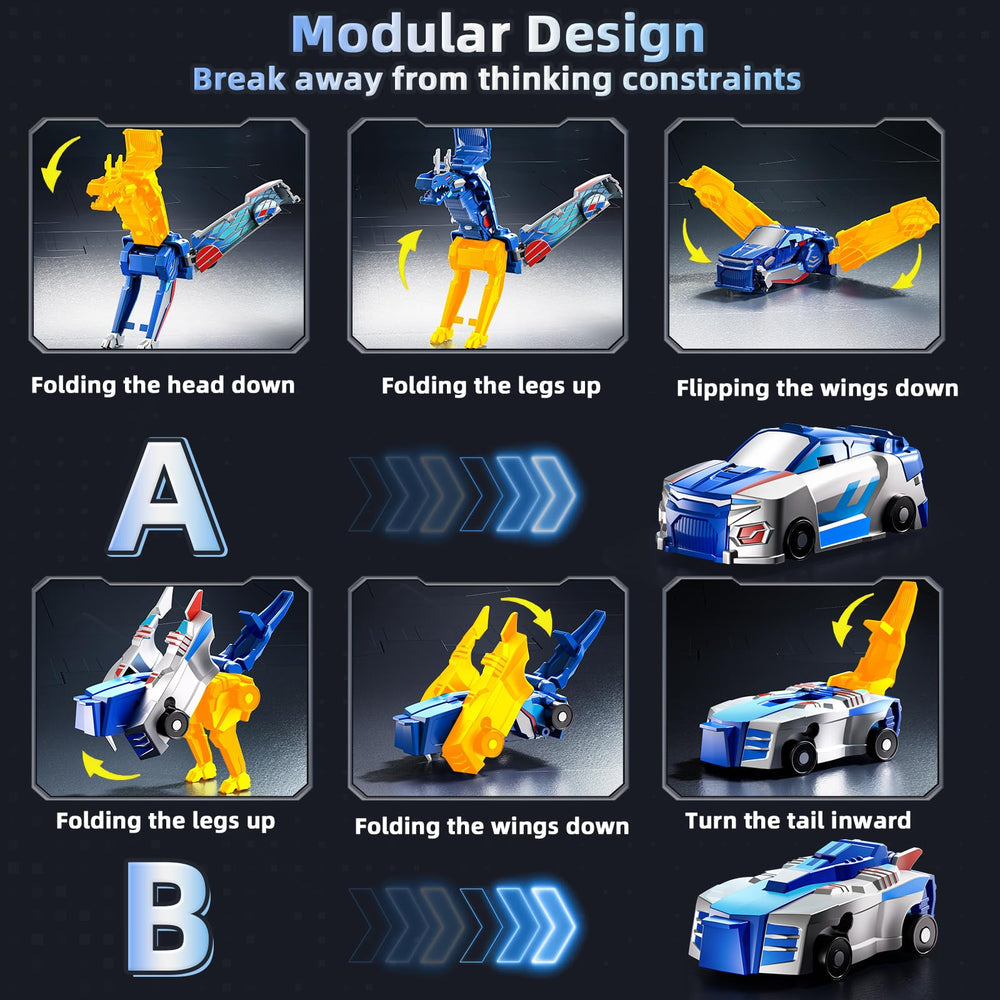 KIZONLY dinosaur-car toy gift-box, ready for birthdays, holidays, and screen-free playtime