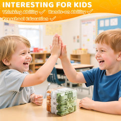 KIZONLY kids-and-adults friendly toy fosters spatial awareness during setup.