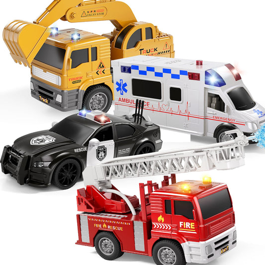 KIZONLY emergency police car toy with lights for imaginative city missions