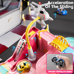 KIZONLY inertia-powered track enabling smooth, self-propelled action.