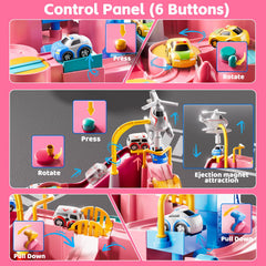 KIZONLY interactive buttons and levers guiding cause-and-effect exploration.