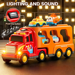 KIZONLY light-and-sound toy truck provides engaging sensory feedback during play