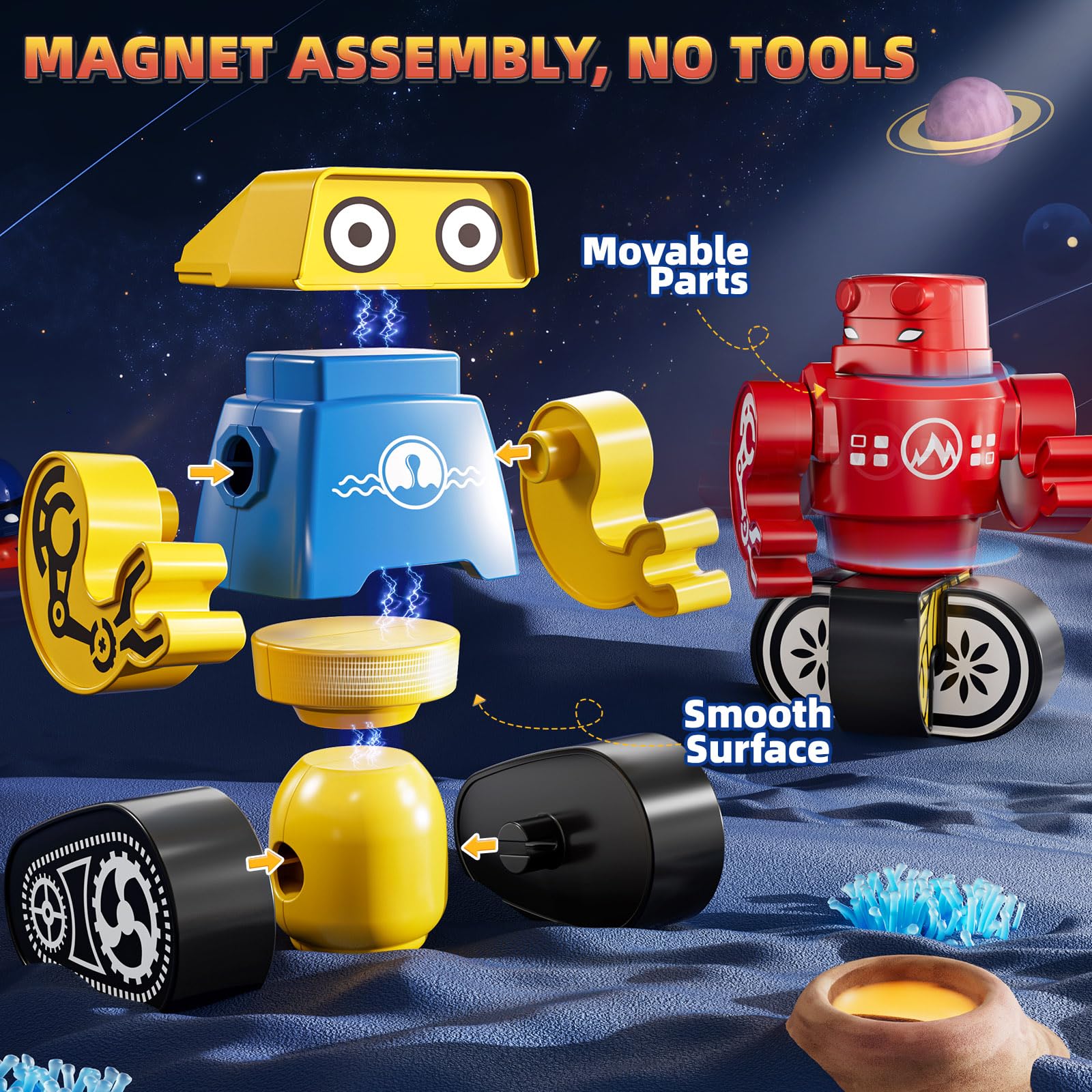 KIZONLY monster-robot arm-rotation blocks add dynamic motion for playtime