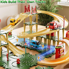 KIZONLY Puzzle Racer police car introduces pretend traffic control during play.