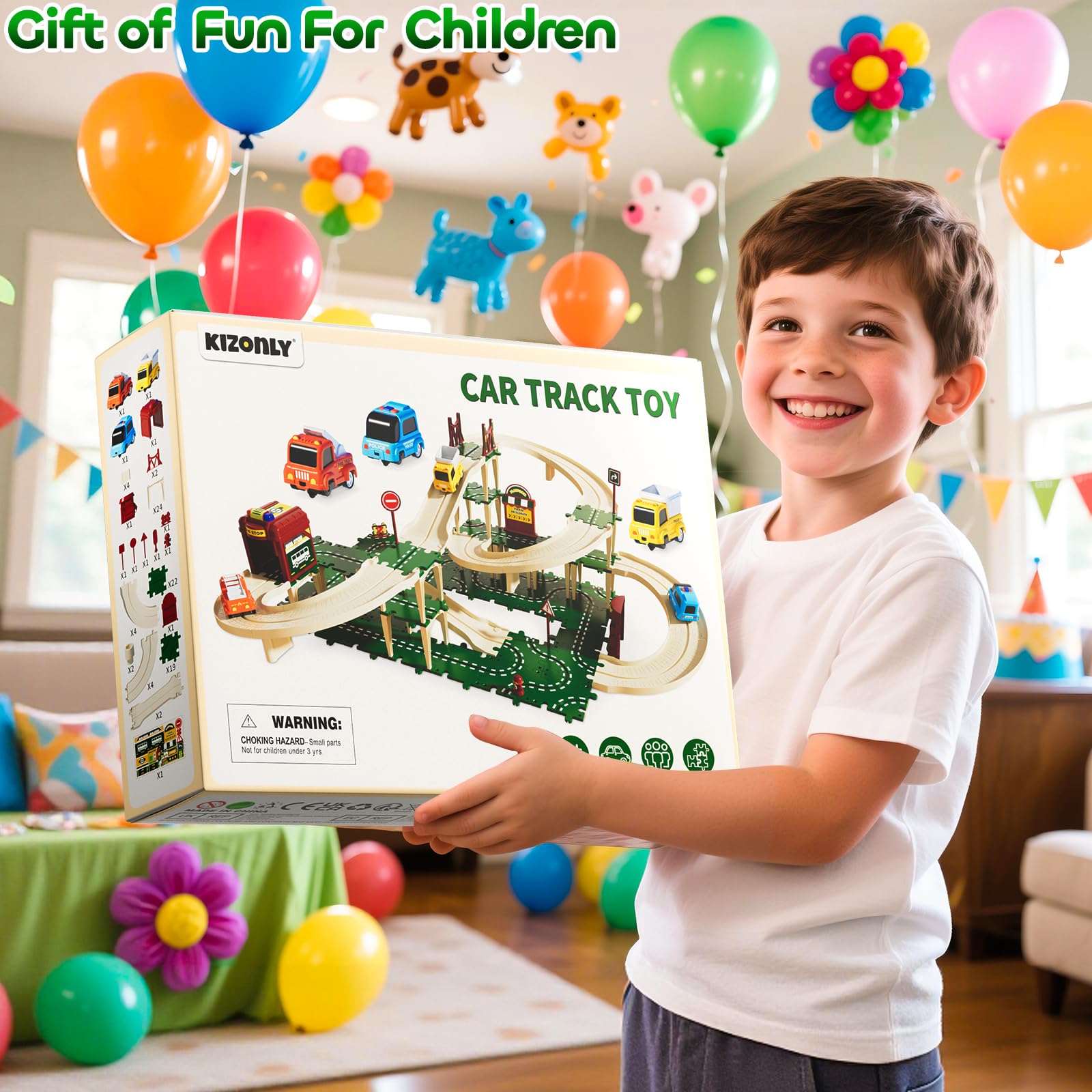 KIZONLY Puzzle Racer starter set ideal as a gift for ages 3 to 5.