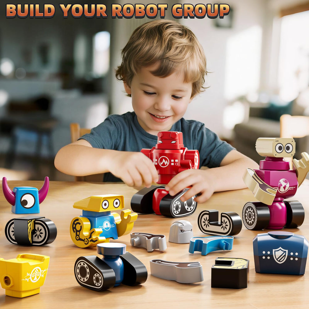 KIZONLY robot building blocks with monster shapes encourage hands-on problem solving