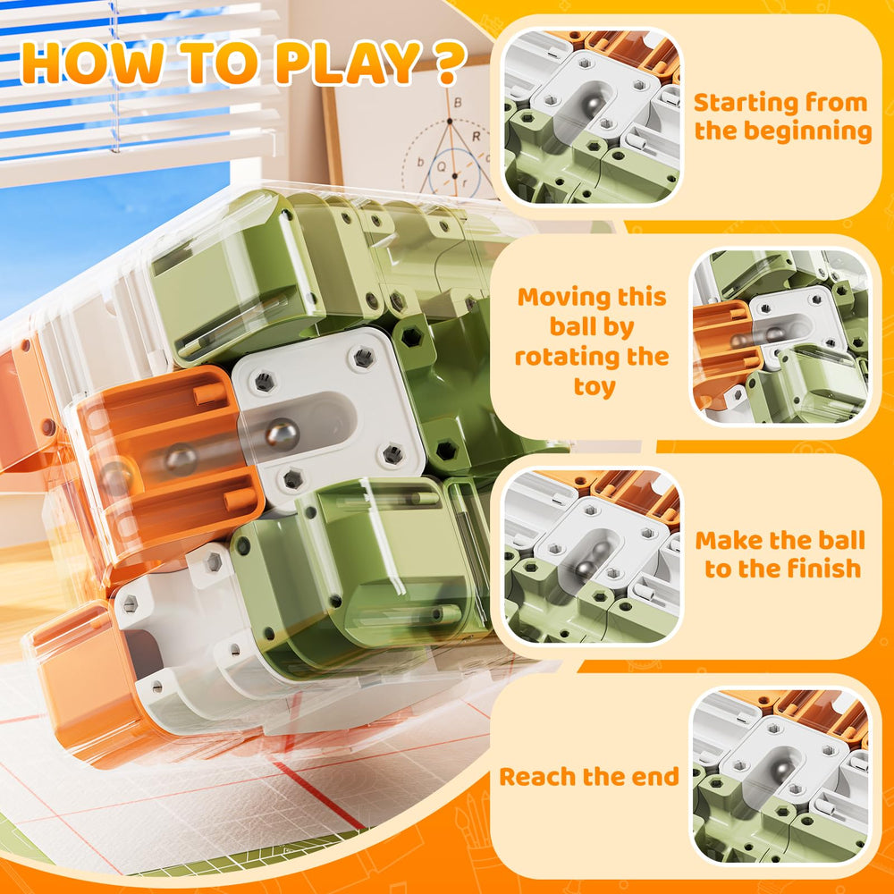 KIZONLY solve-and-learn cube puzzle enhances hand-eye coordination and visual thinking.