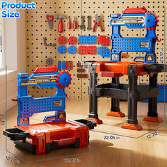 KIZONLY 2-in-1 workbench doubles as storage and play space for tidy organization.