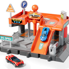 KIZONLY toy cars playset featuring a blue car for imaginative play and motor skill development