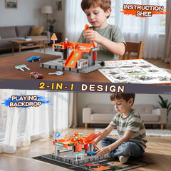 KIZONLY parking space scene for organized pretend play