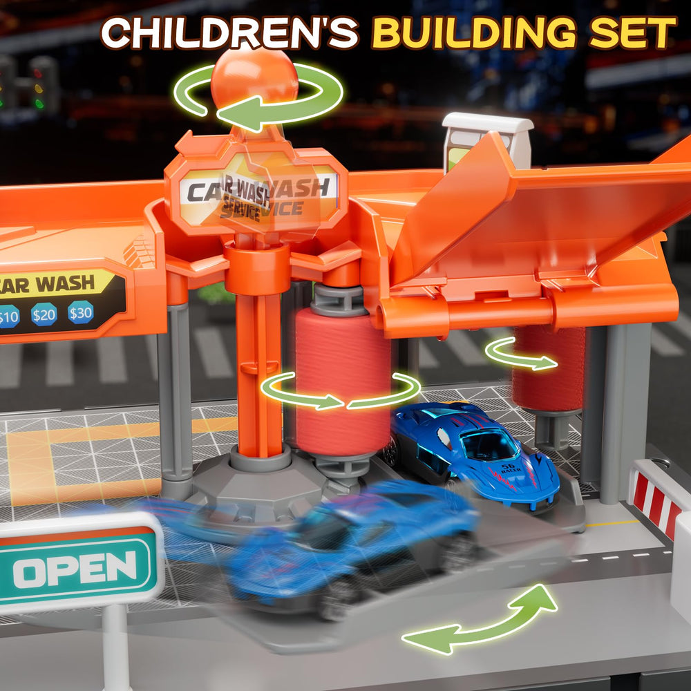 KIZONLY toy cars playset featuring a red car for imaginative play and motor skill development