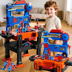 KIZONLY toy toolbox with handle offers easy storage and portability for home or travel.