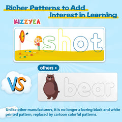KIZZYEA wooden letter blocks encouraging hands-on alphabet practice