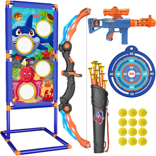 KKONES bow and arrow set with LED archery toy for night tracking