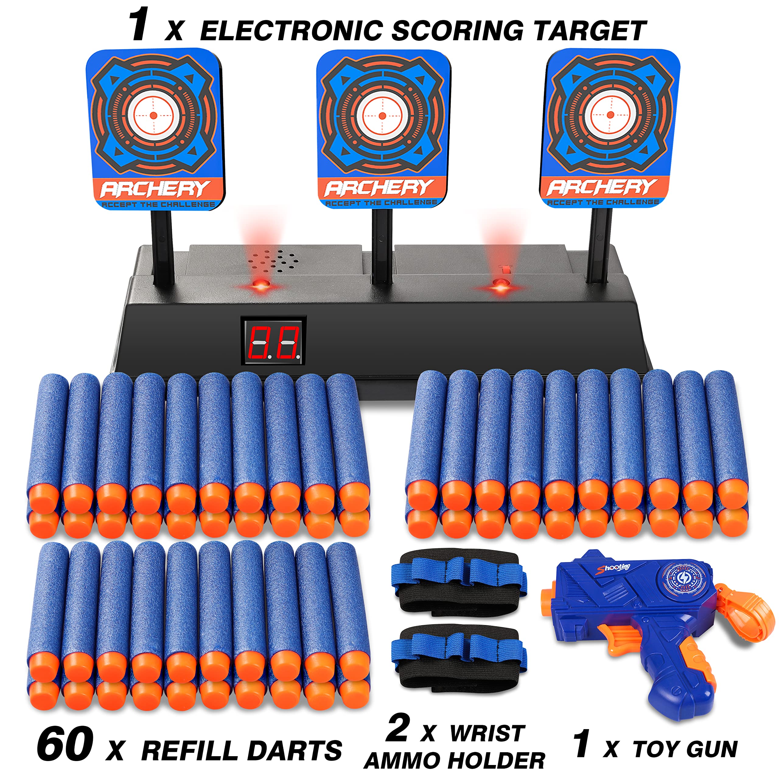 KKONES bullet belt with bullets supports quick reloads during play.