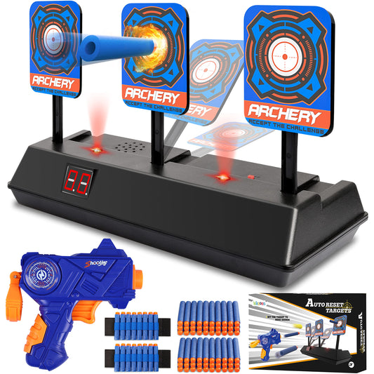 KKONES electric scoring auto reset Nerf target with dynamic feedback for indoor practice.