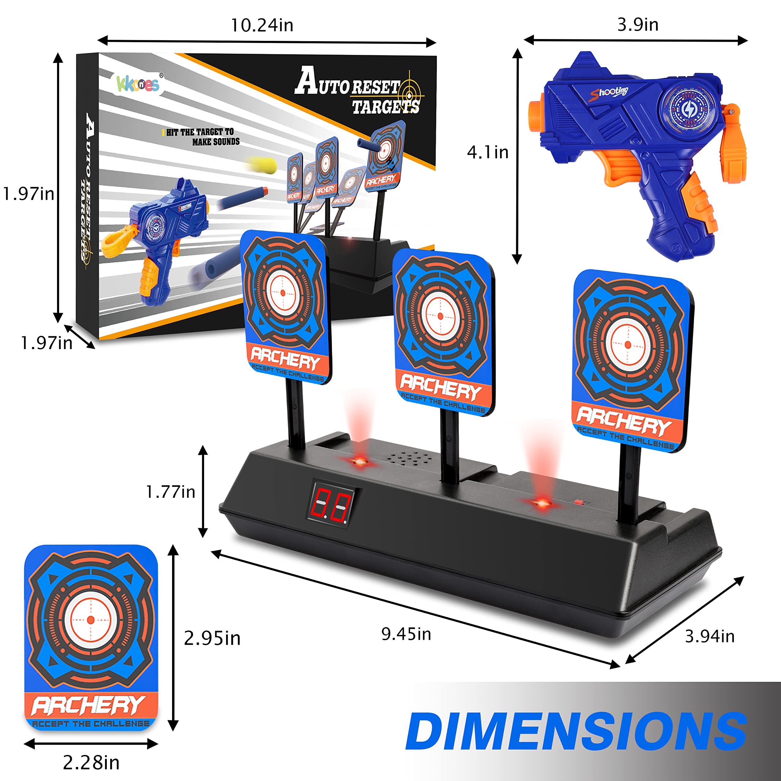 KKONES indoor practice setup offers family-friendly shooting fun.