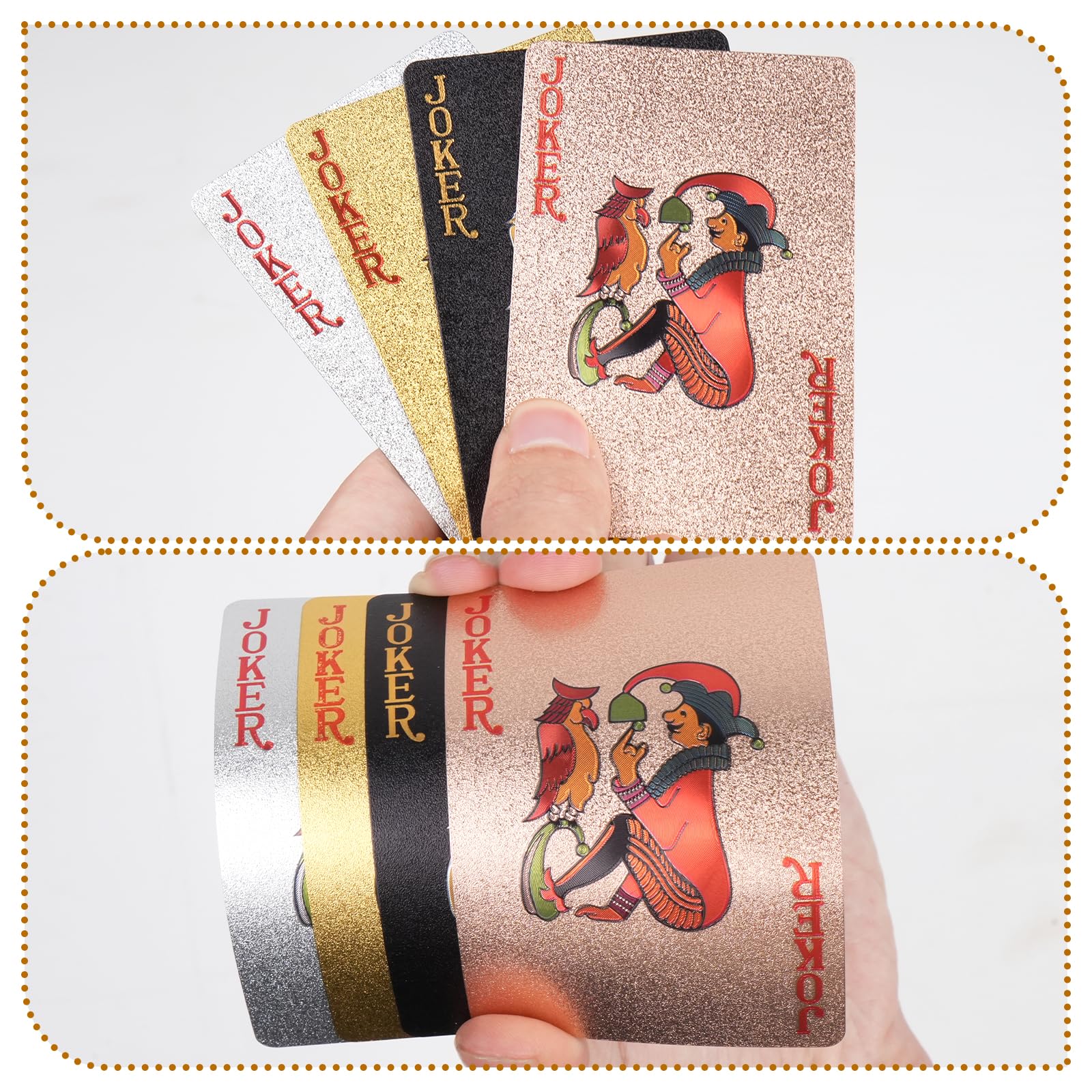 KKONHII PET plastic cards are water-resistant and easy to wipe clean