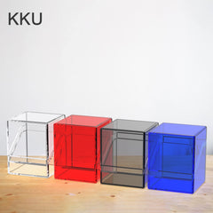 KKU acrylic card box interior view displaying divider system