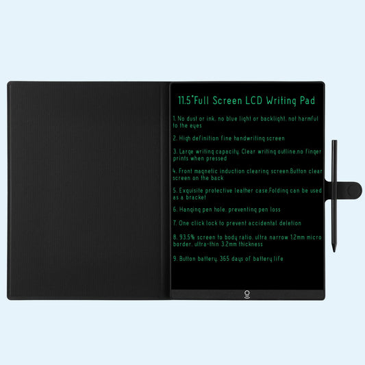 K KYSTAR 11.5-inch erasable tablet with leather case ideal for quick notes
