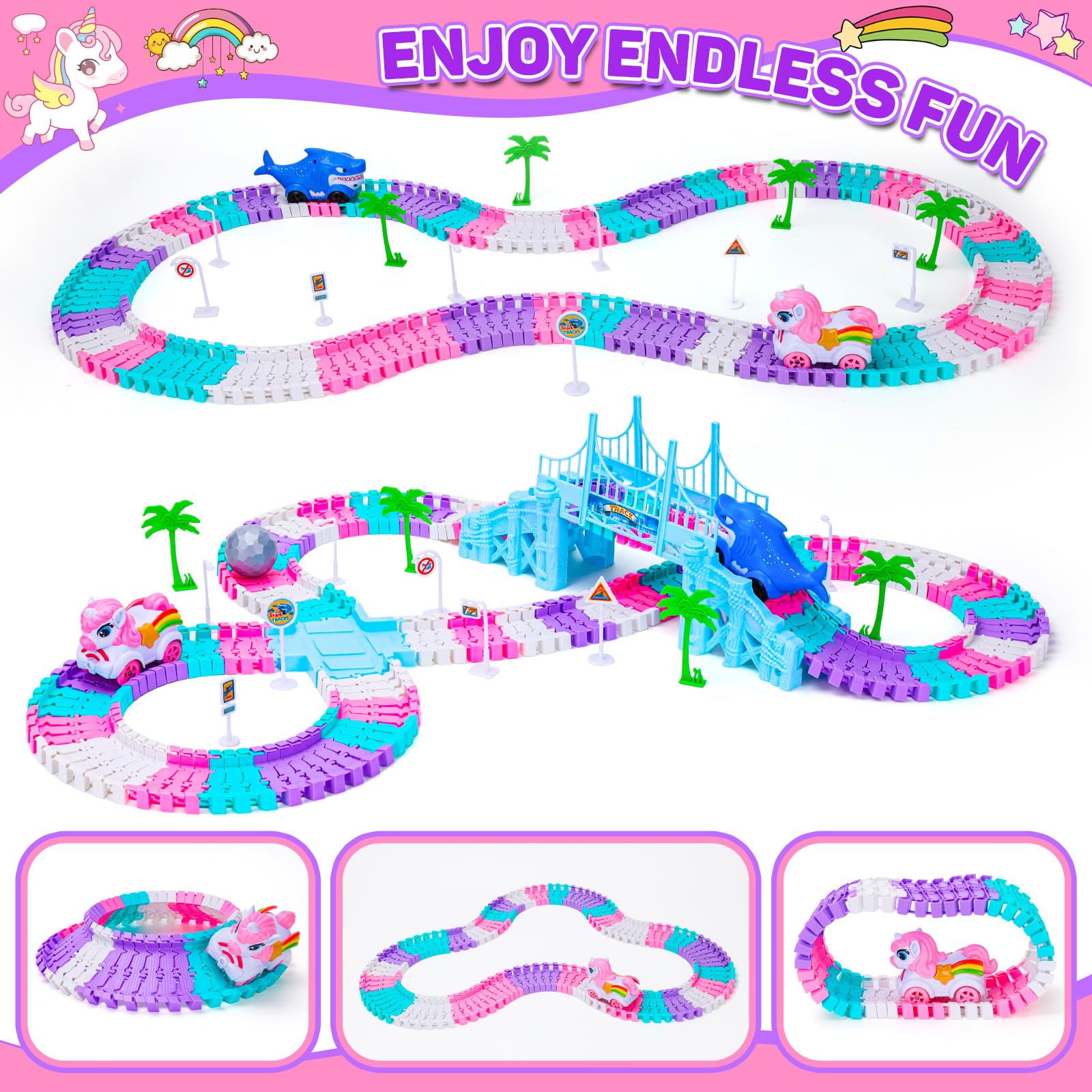 KLAPTOR colorful track set supporting collaborative play and teamwork