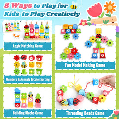 KLAPTOR wooden stacking blocks encourage spatial awareness and creative construction.
