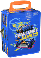 Klein Hot Wheels storage case carrying handle enables effortless transport between play areas.