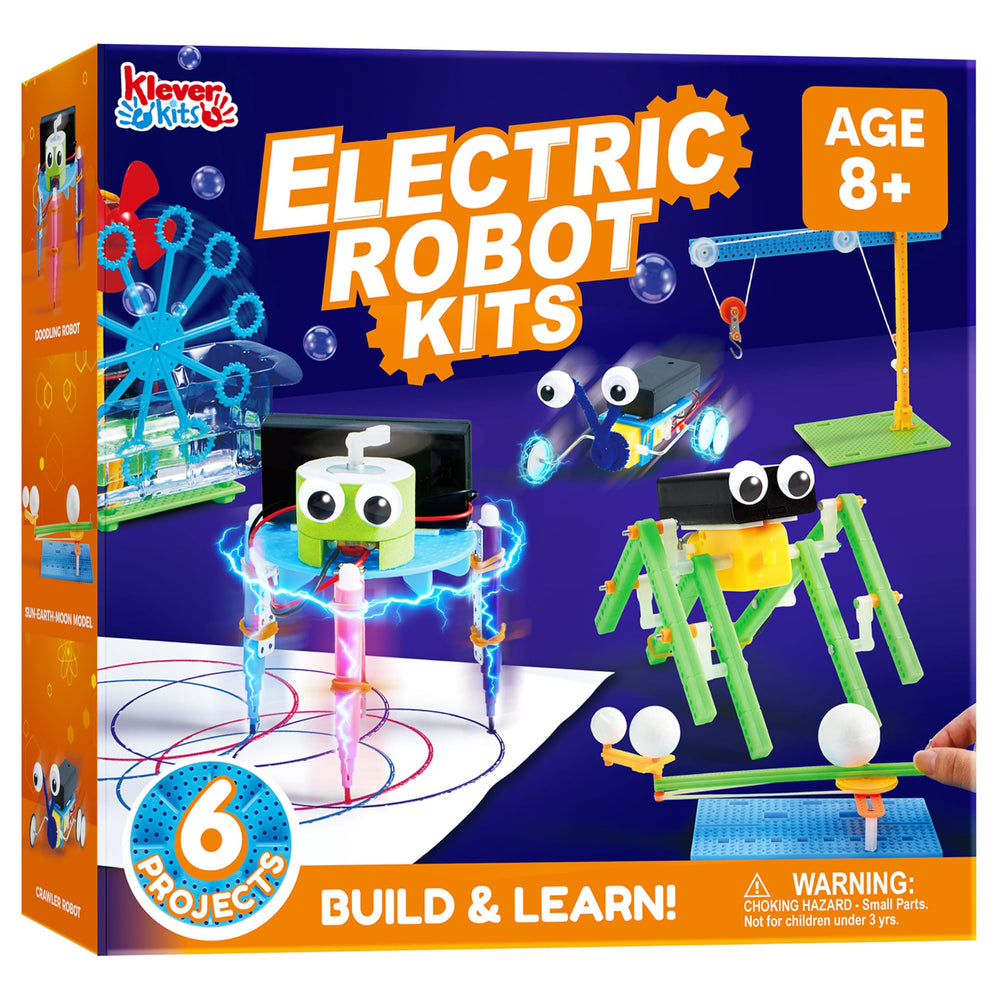 Klever Kits Crawly Octo-Robot parts for hands-on STEM learning