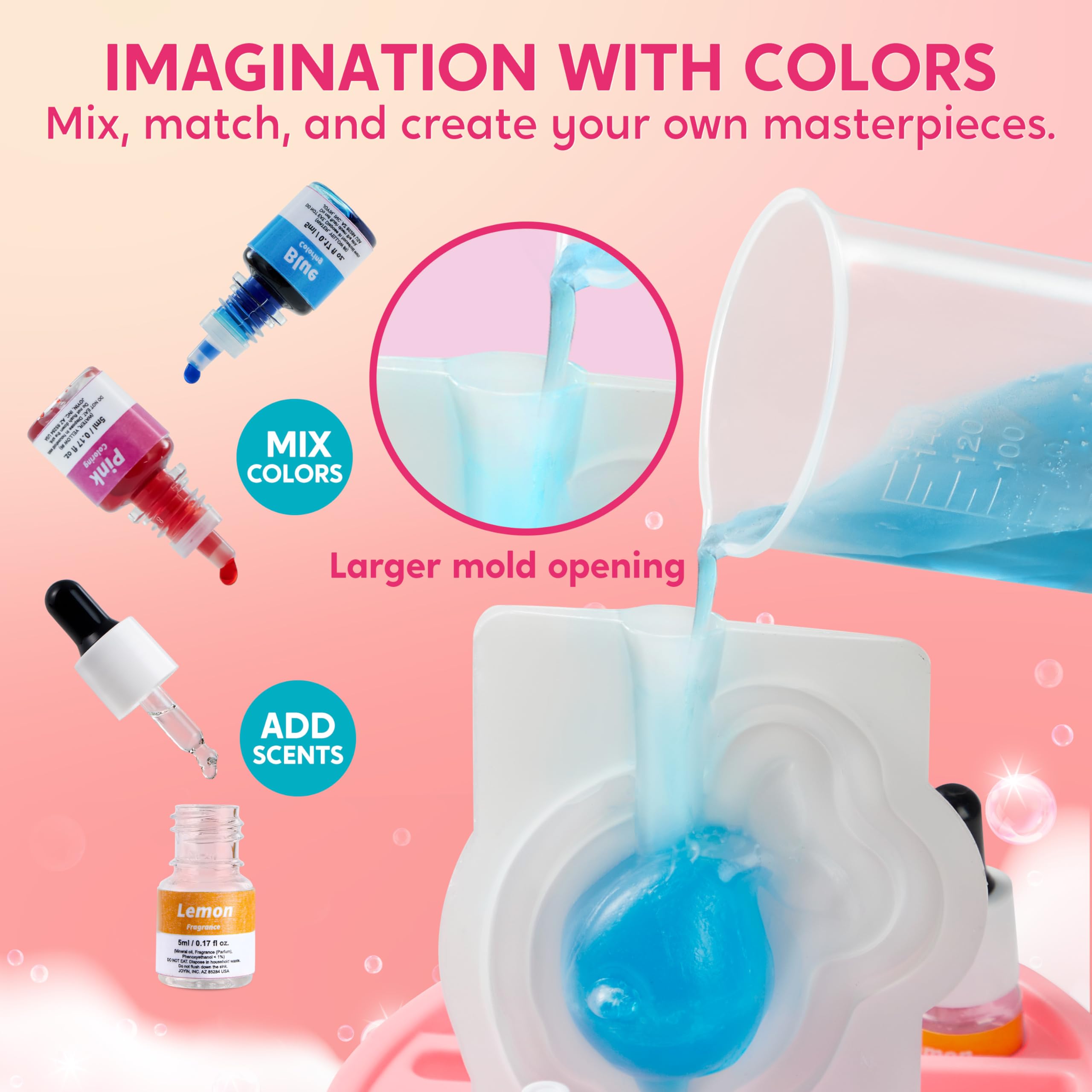 Klever Kits colors-glitter-station adds shimmer during mixing and design