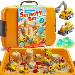 Klever Kits glow rocks illuminate the construction bin for imaginative nighttime play