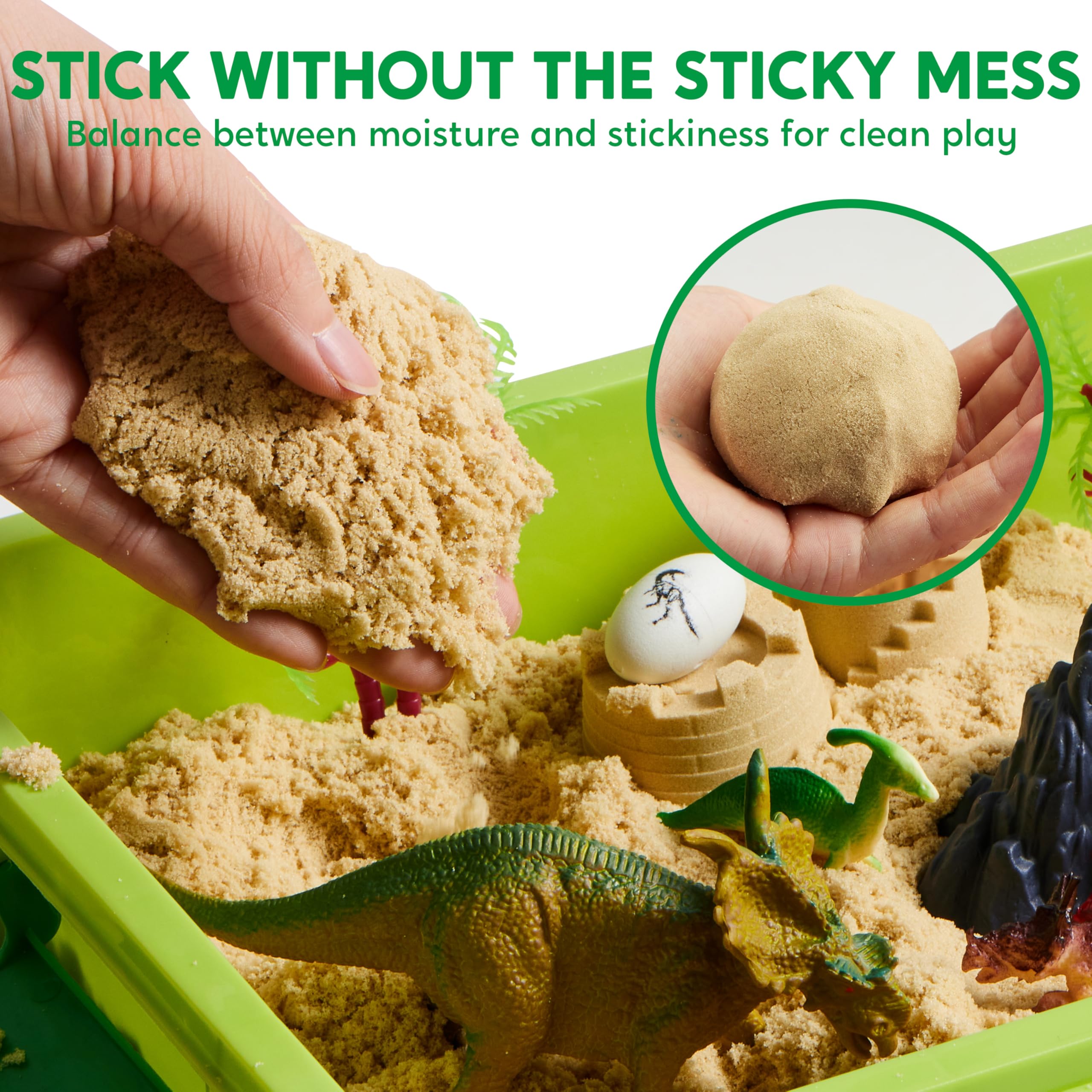 Klever Kits dinosaur tracks formed in the sand during play