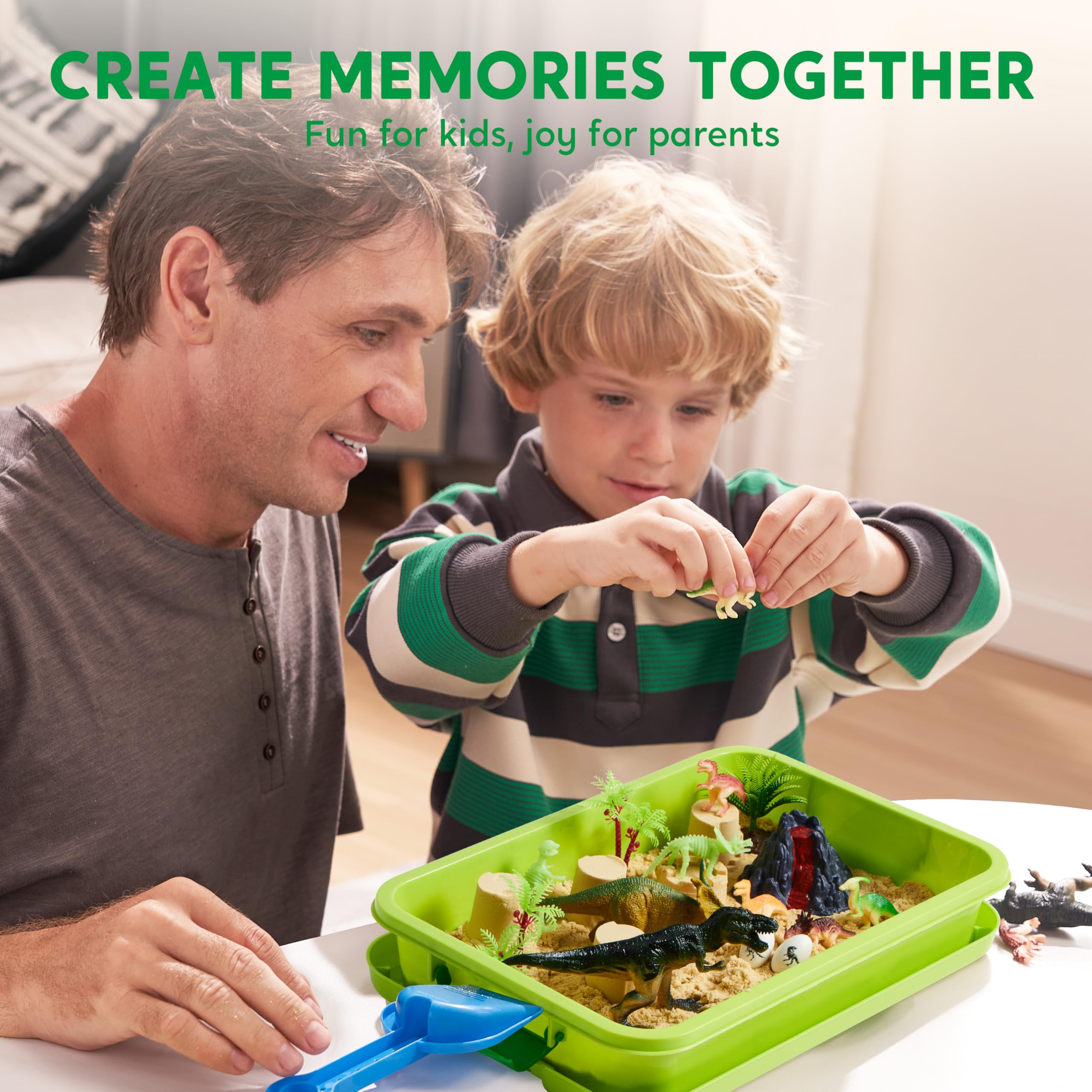 Klever Kits kids playing with the sensory bin for tabletop fun