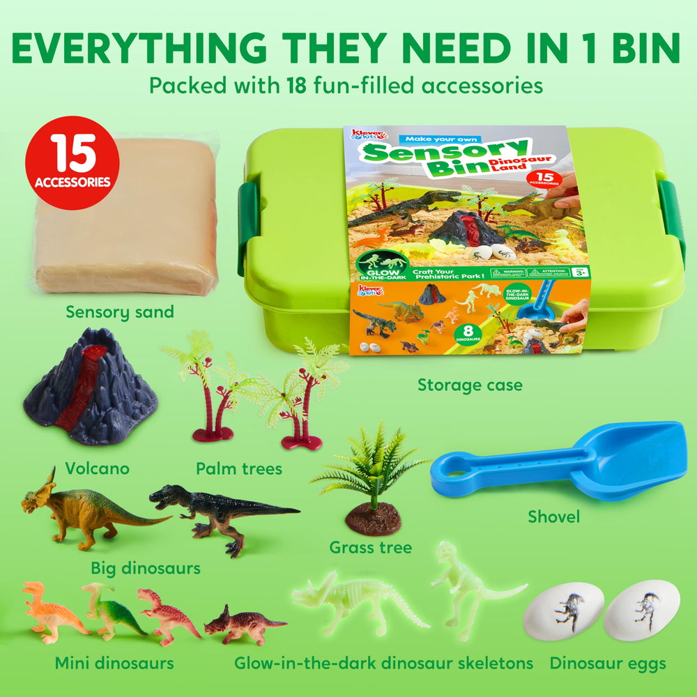 Klever Kits moldable sand inside the sensory bin for easy shaping