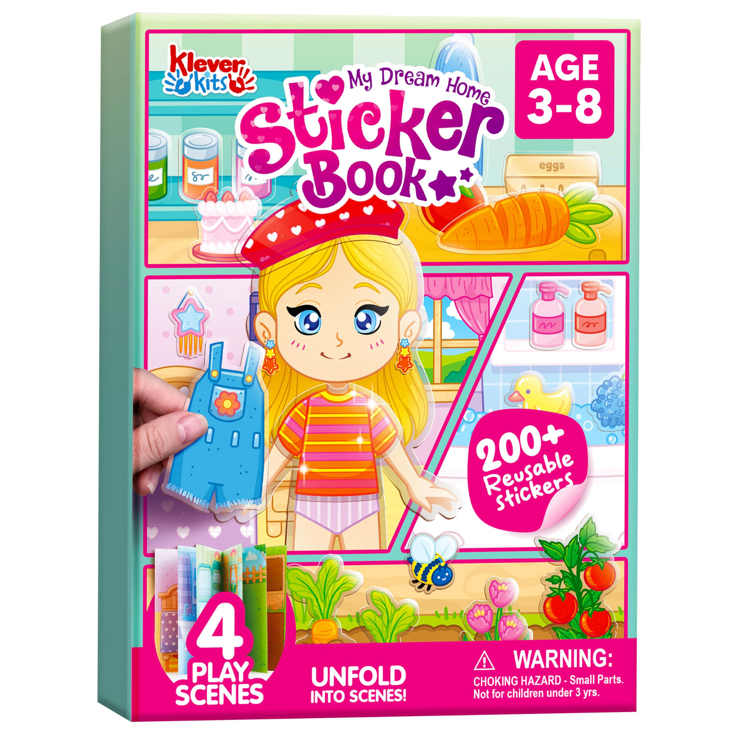 Klever Kits dream home sticker book cover inspires open-ended imaginative play