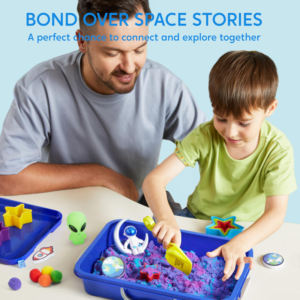 Klever Kits dual-color sand mix inspires color design of planets and galaxies.
