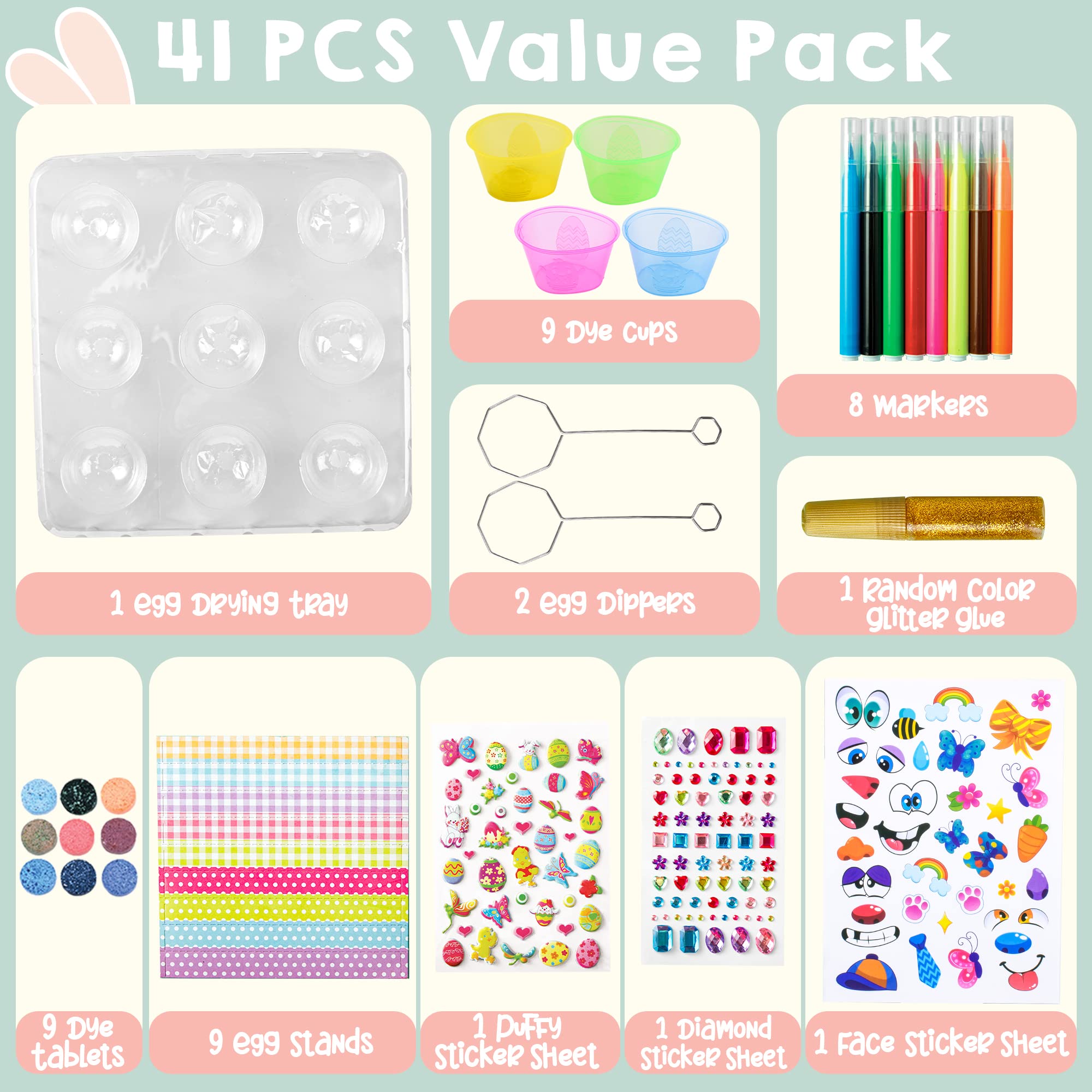 Klever Kits dye tablets in nine colors invite vibrant egg decorating sessions.