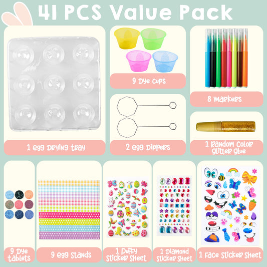 Klever Kits dye tablets in nine colors invite vibrant egg decorating sessions.