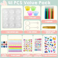 Klever Kits dye tablets in nine colors invite vibrant egg decorating sessions.