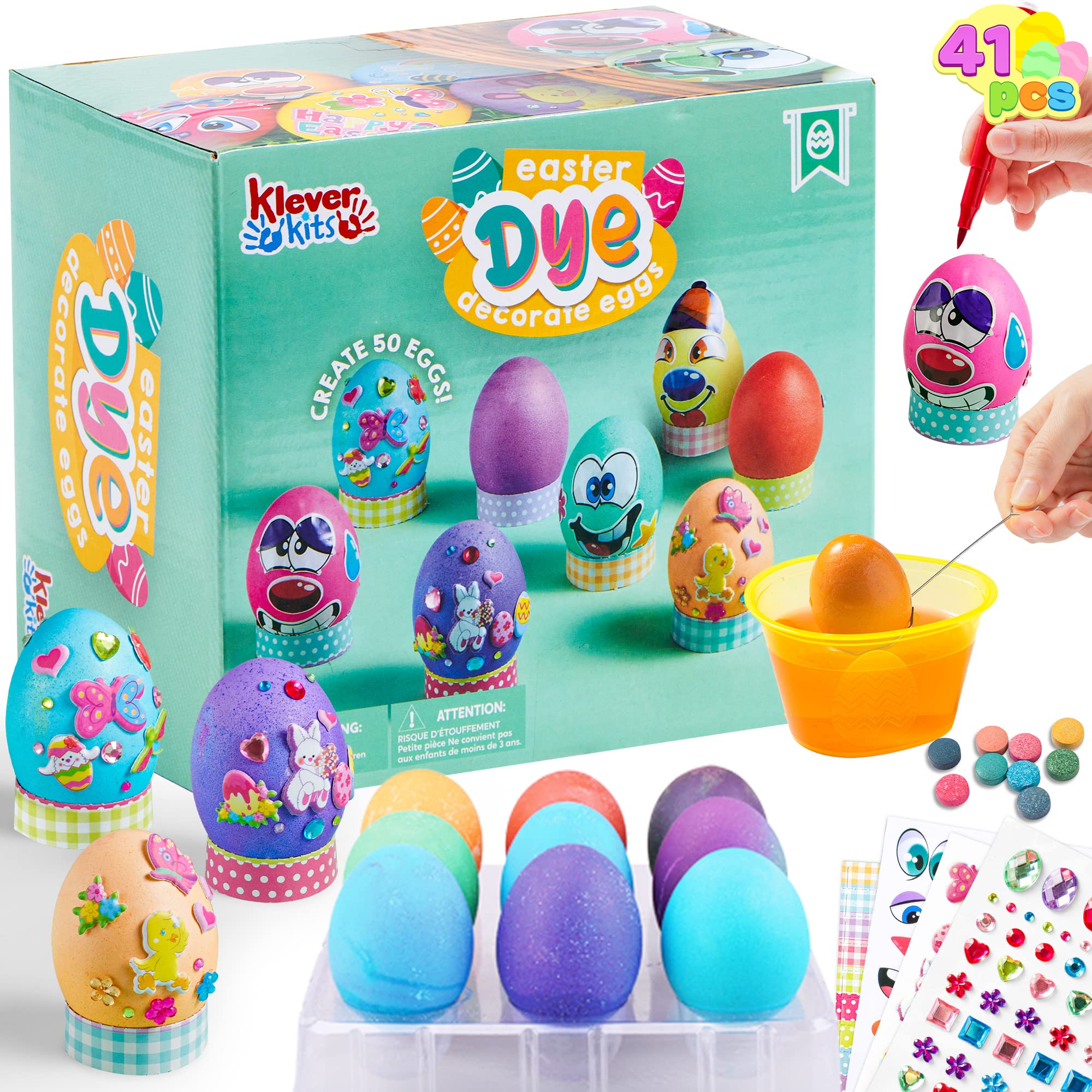 Klever Kits Easter kit packaging showcases a colorful, gift-ready set for creative kids.