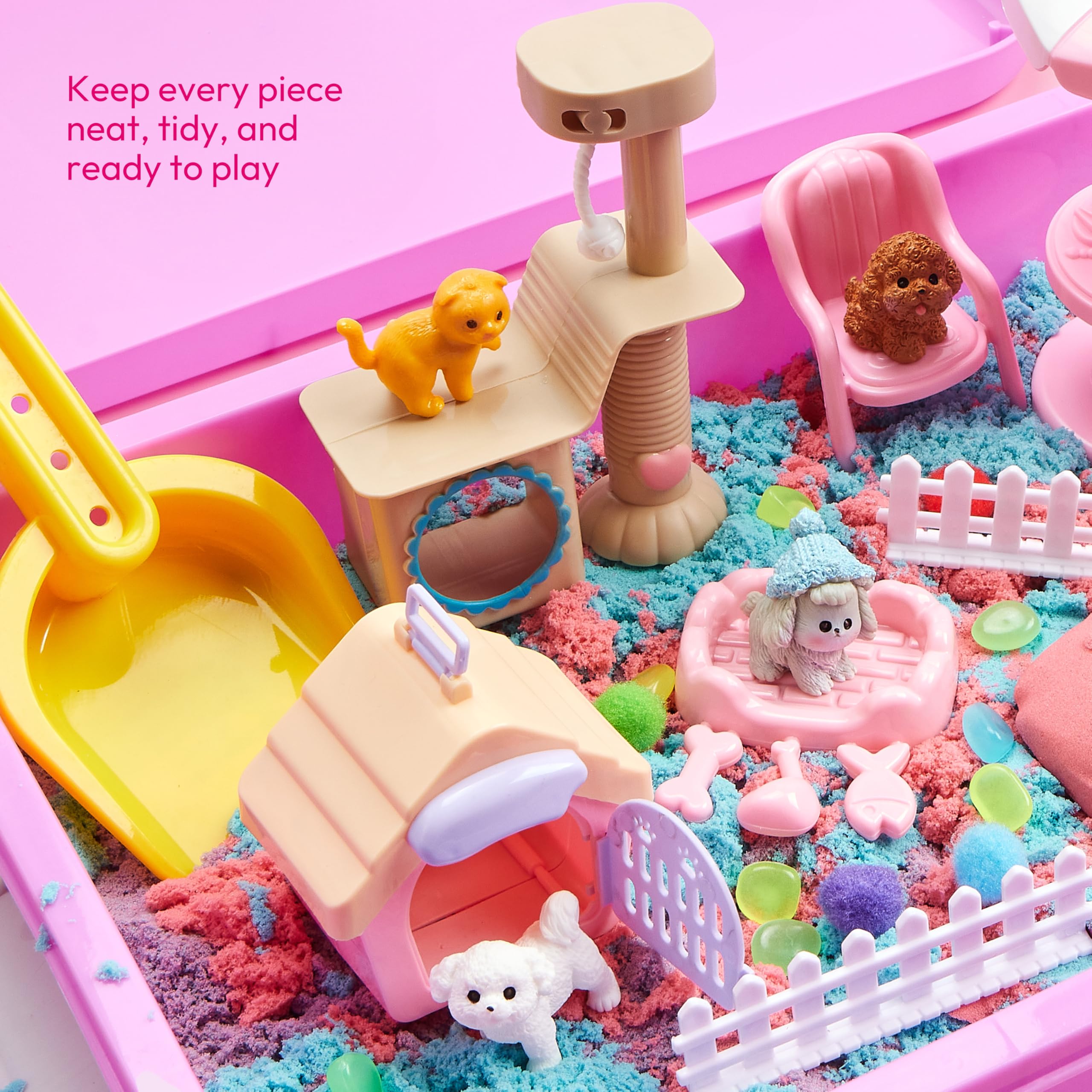 Klever Kits easy-cleanup workspace supports indoor and outdoor use.