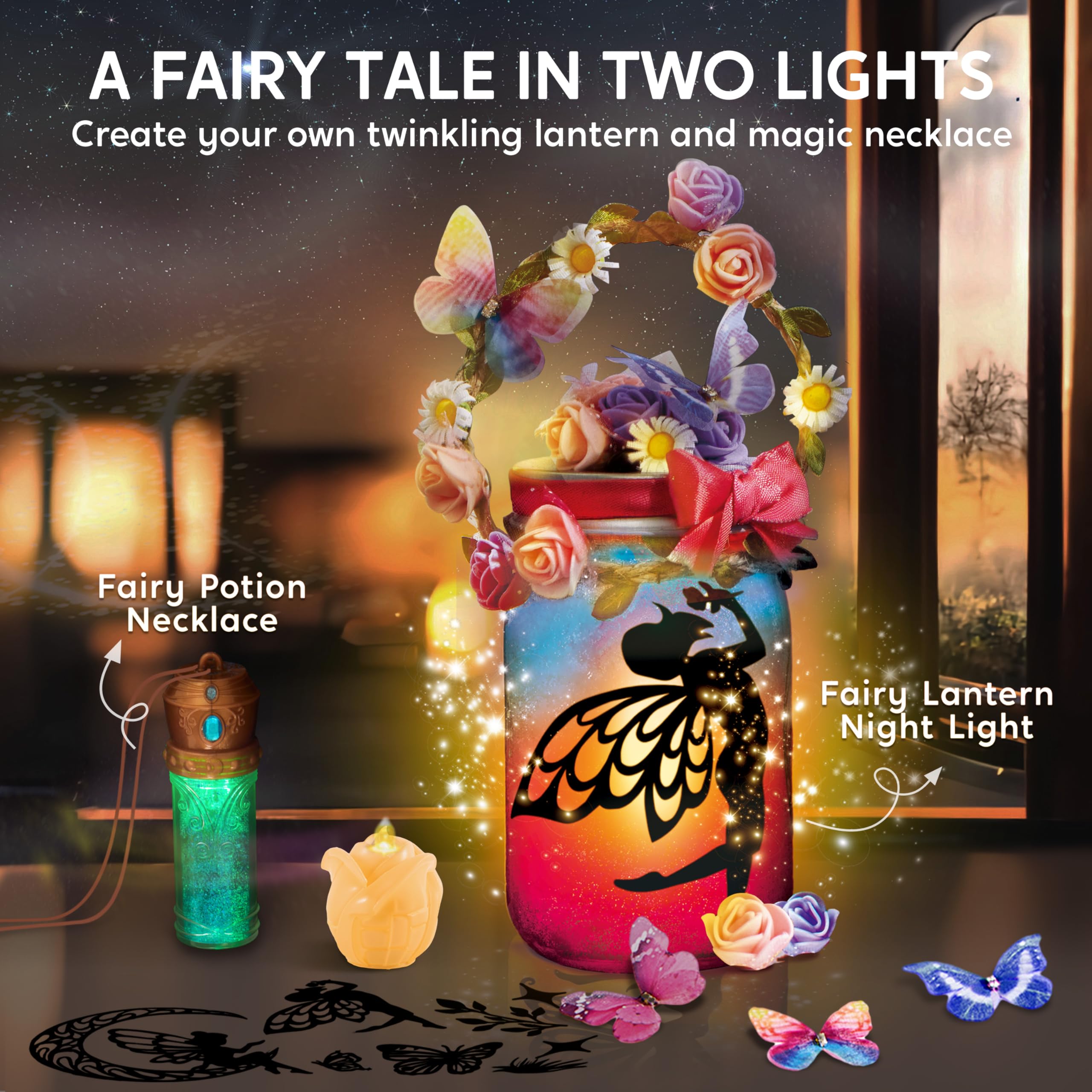Klever Kits fairy jar night light creates magical mood in room