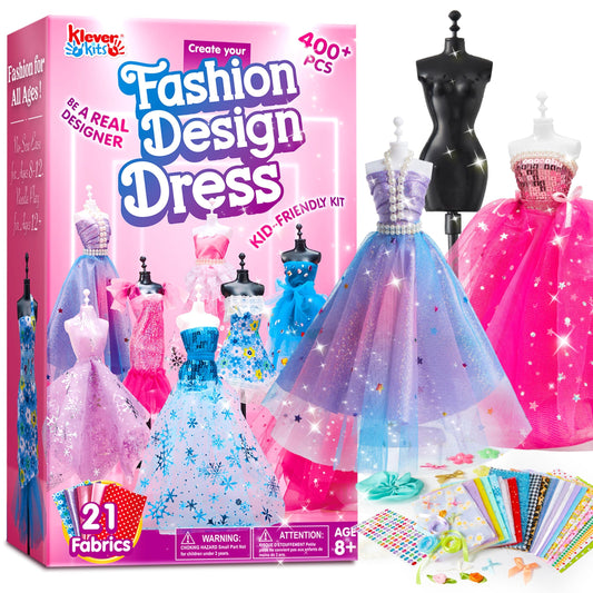 Klever Kits fashion design set with three mannequins for quick mockups and design practice.