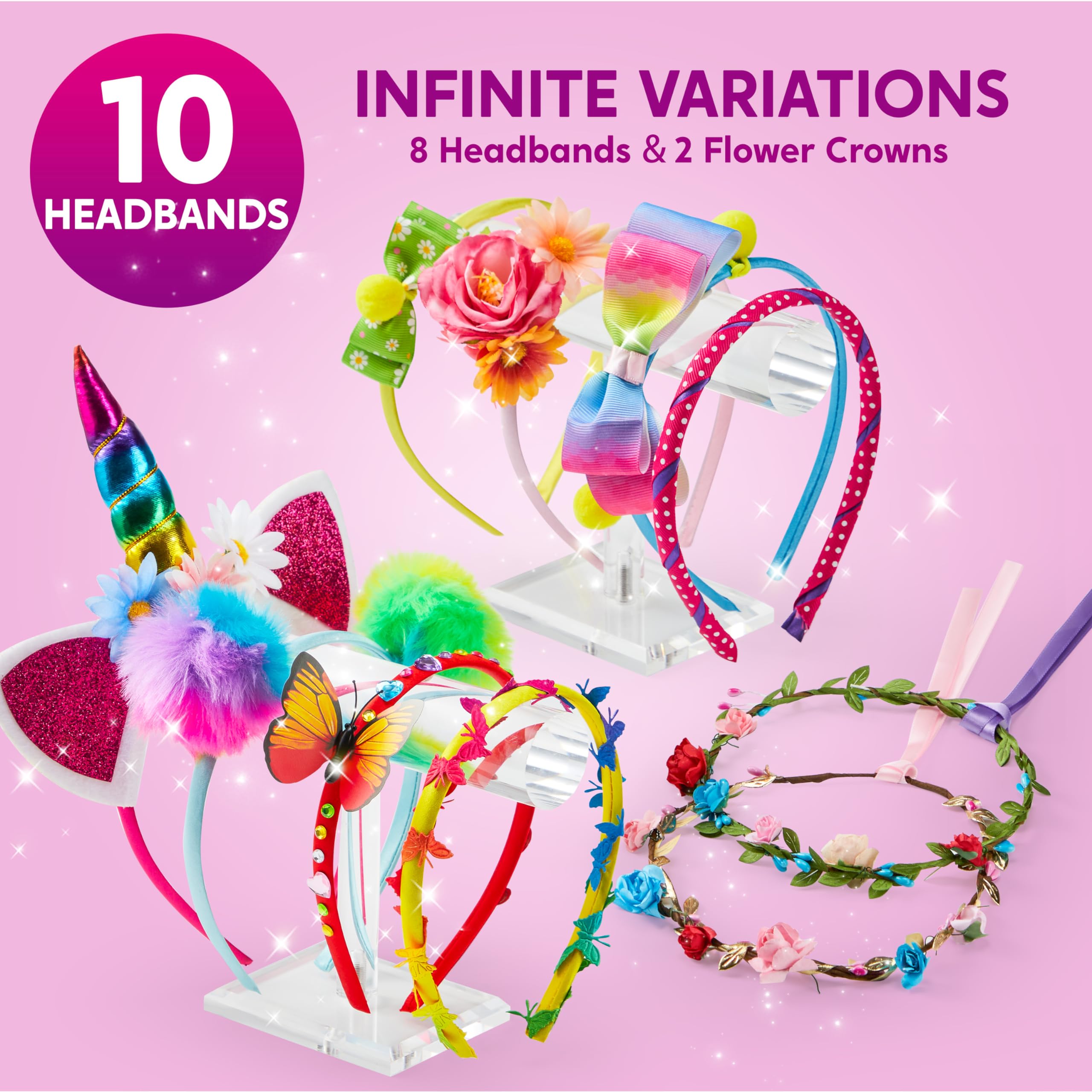 Klever Kits flower crowns assembly with buds and leaves sparks imaginative accessories