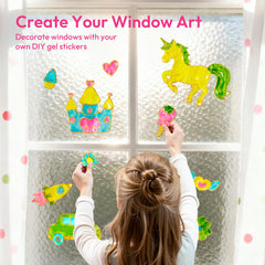Klever Kits Gel Art Drawing Board with stickers helps kids personalize their art projects.